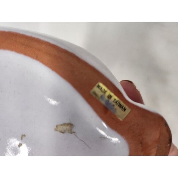 Vintage Terra Cotta Pottery White Teddy Bear Figurine Glazed Tabletop Home Decor - Picture 8 of 9